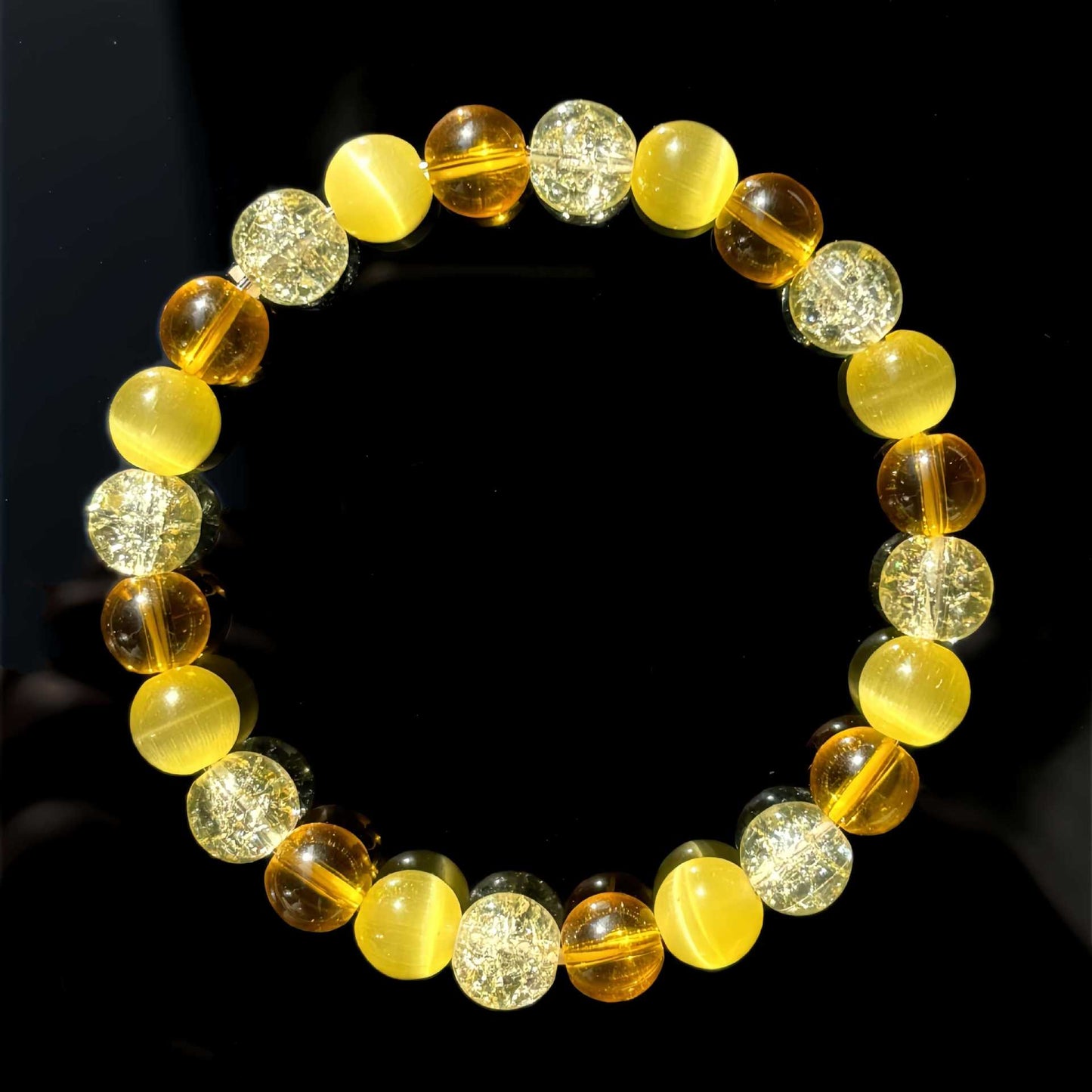 Crystal Bracelet Pink Cat Eye Stone Bracelet Yellow Crystal Fashionable Crystal Jewelry Blue Dot Yellow Explosive Natural Stone