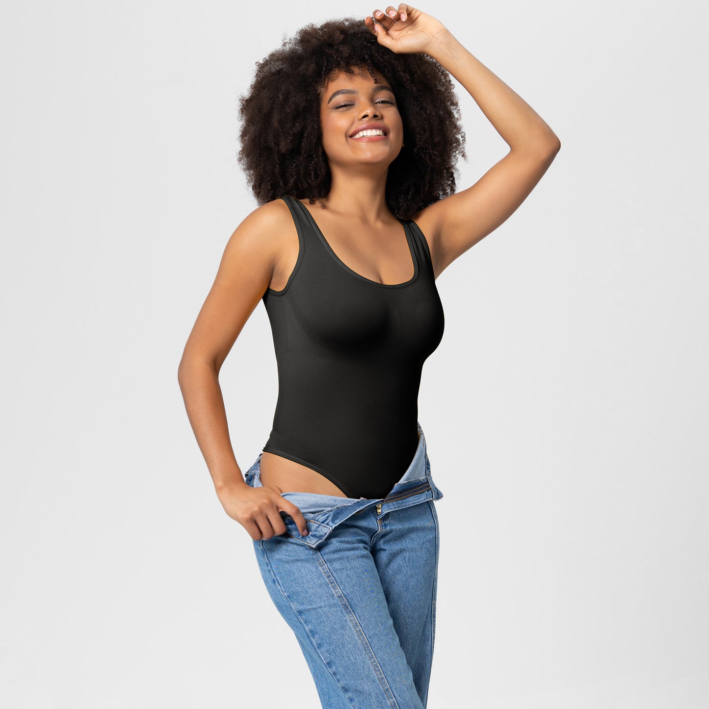 Plus Size Bodysuit Seamless One-piece Shapewear Women Tight Corset Underwear Jumpsuit Tank Top Thong Bodysuit