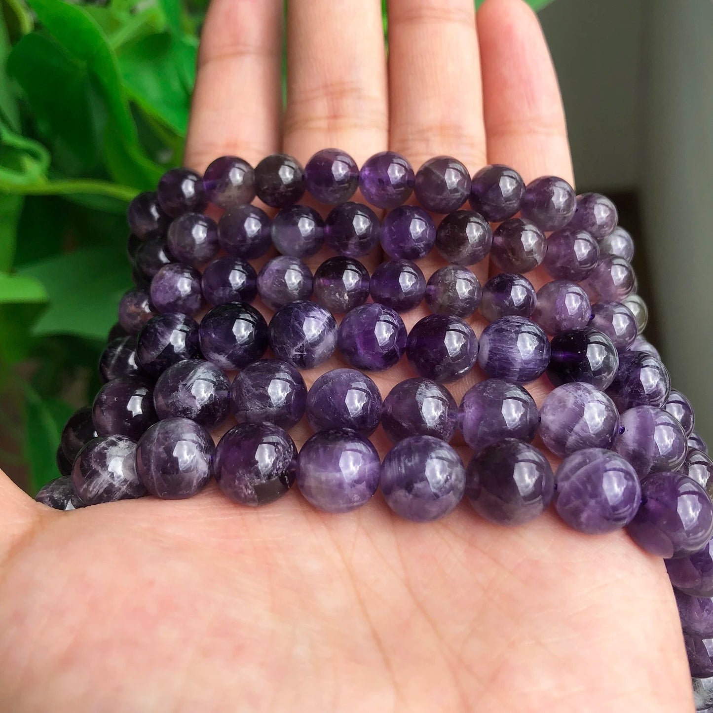 Crystal Amethyst Round Beads DIY Loose Beads Natural Stone Crystal 4-12mm