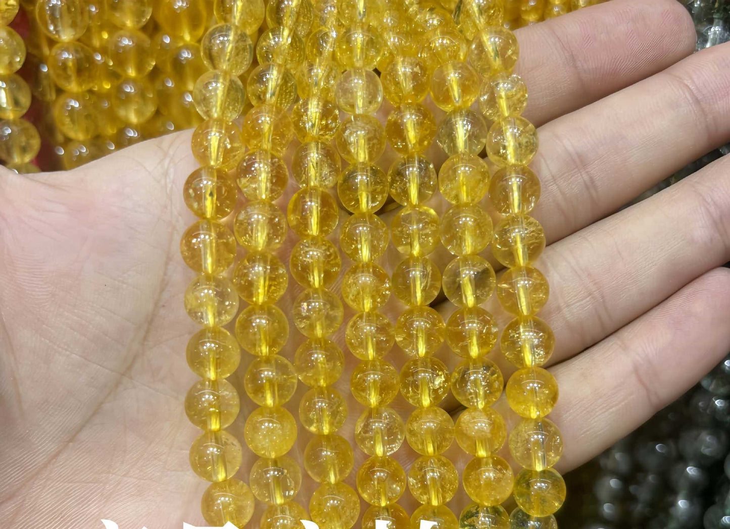 Natural Optimized Yellow Crystal Bead DIY Jewelry Bracelet Necklace Earring Accessories 4-12mm