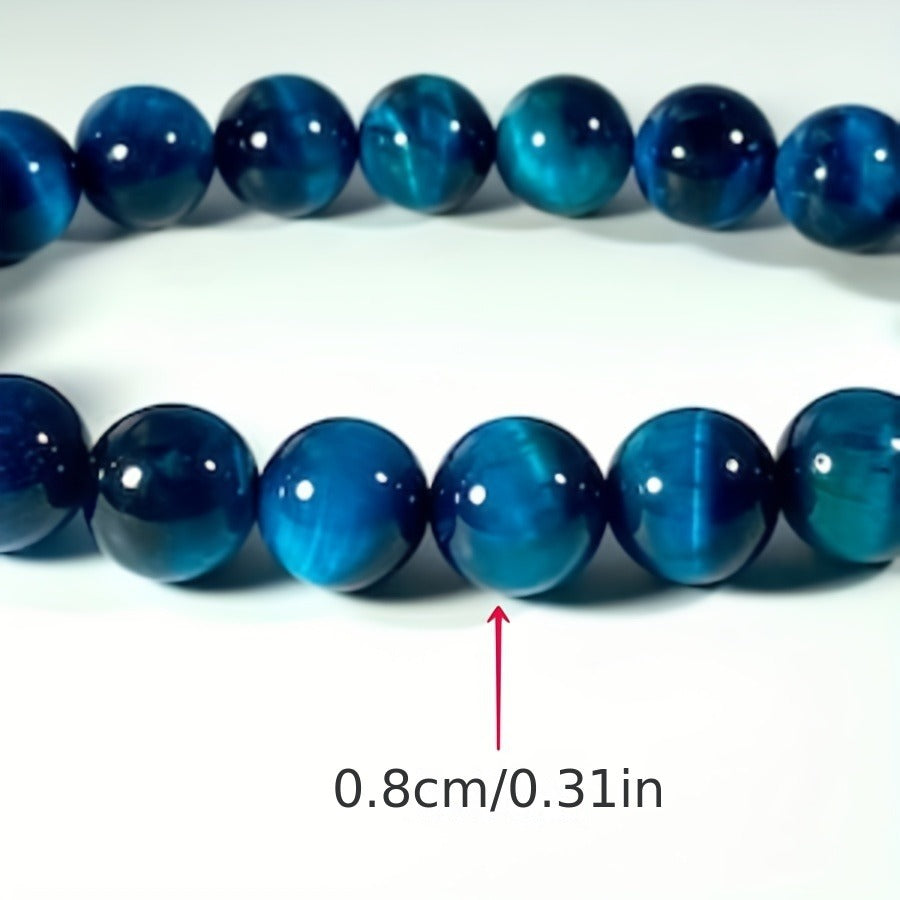 Crystal Bracelet Blue Tiger Eye Stone Bracelet