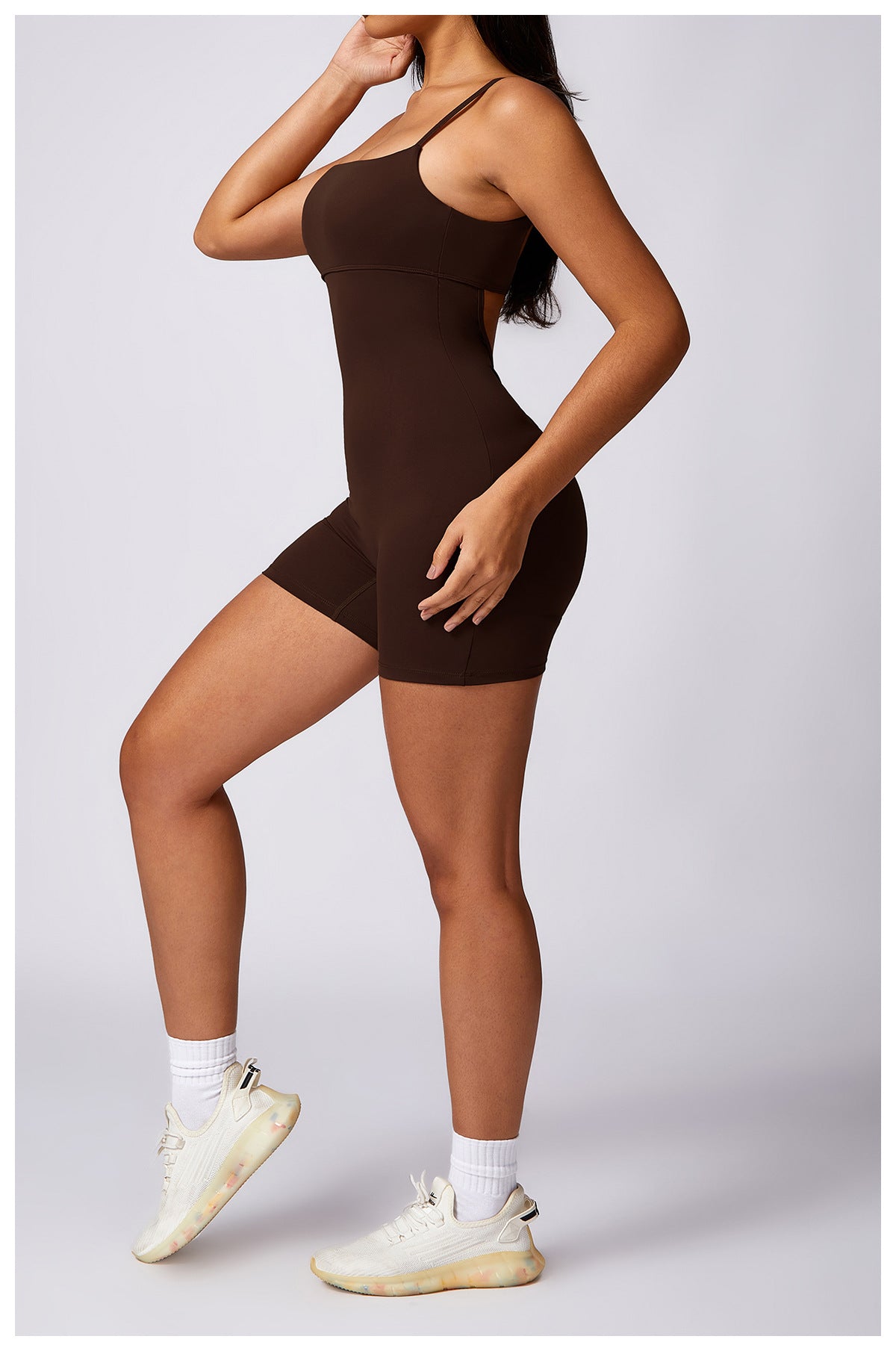 Women Jumpsuit Hip Lifting Tight Fitting One-piece Yoga Suit Quick Drying Sports Fitness Jumpsuit