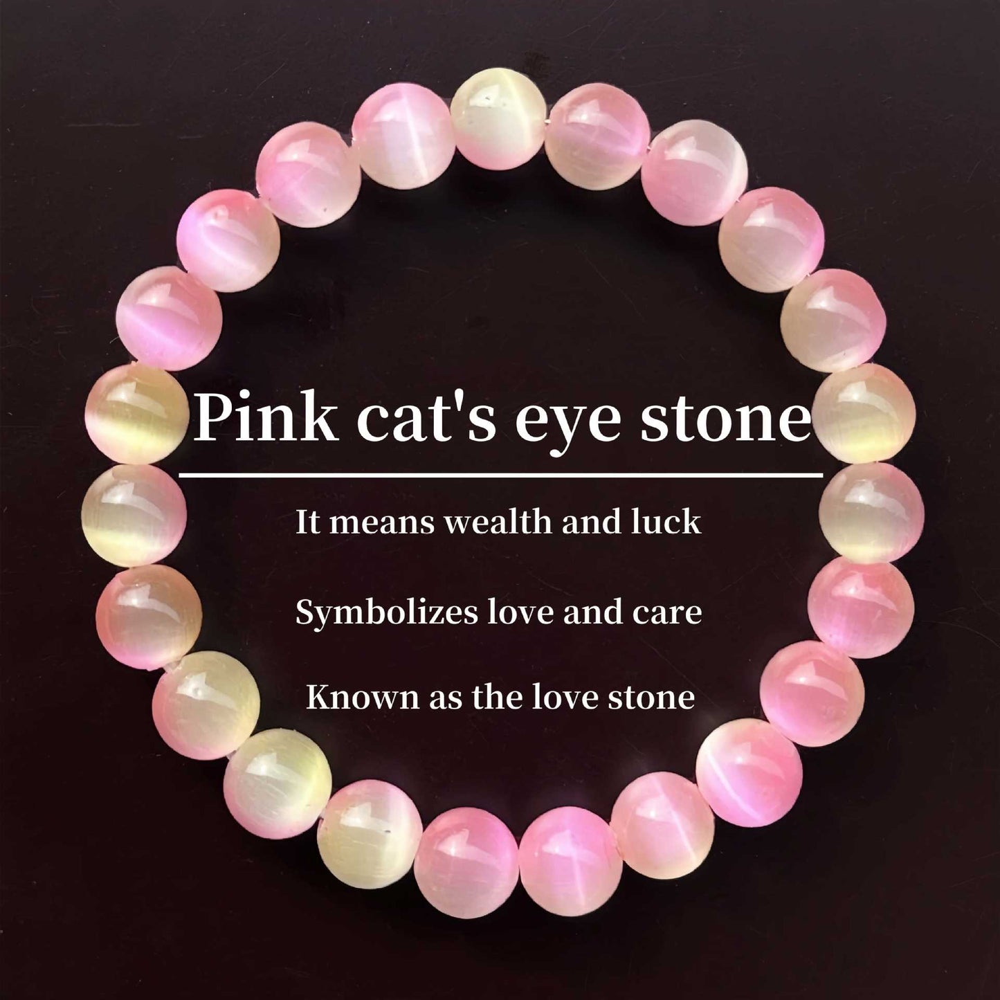 Crystal Bracelet Pink Cat Eye Stone Bracelet Yellow Crystal Fashionable Crystal Jewelry Blue Dot Yellow Explosive Natural Stone