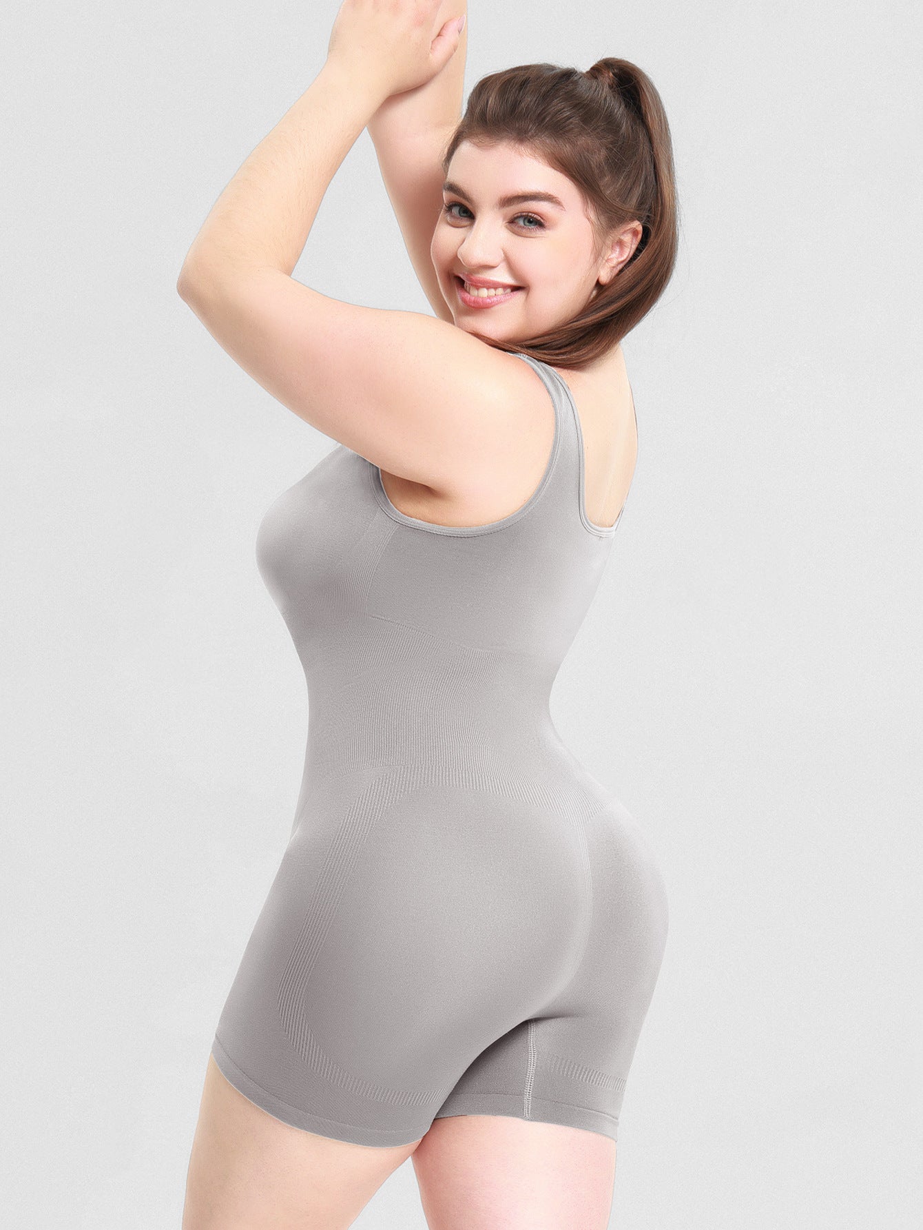 Plus Size Bodysuit Women Tights Fitting One-piece Bodysuit Shapewear Body Hugging Vest Underwear