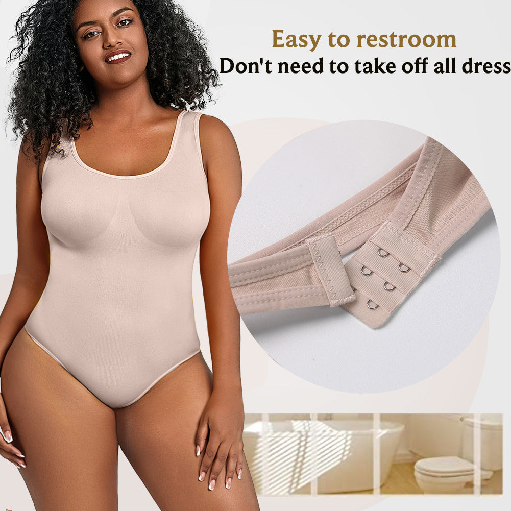 Plus Size Bodysuit Seamless One-piece Shapewear Women Tight Corset Underwear Jumpsuit Tank Top Thong Bodysuit
