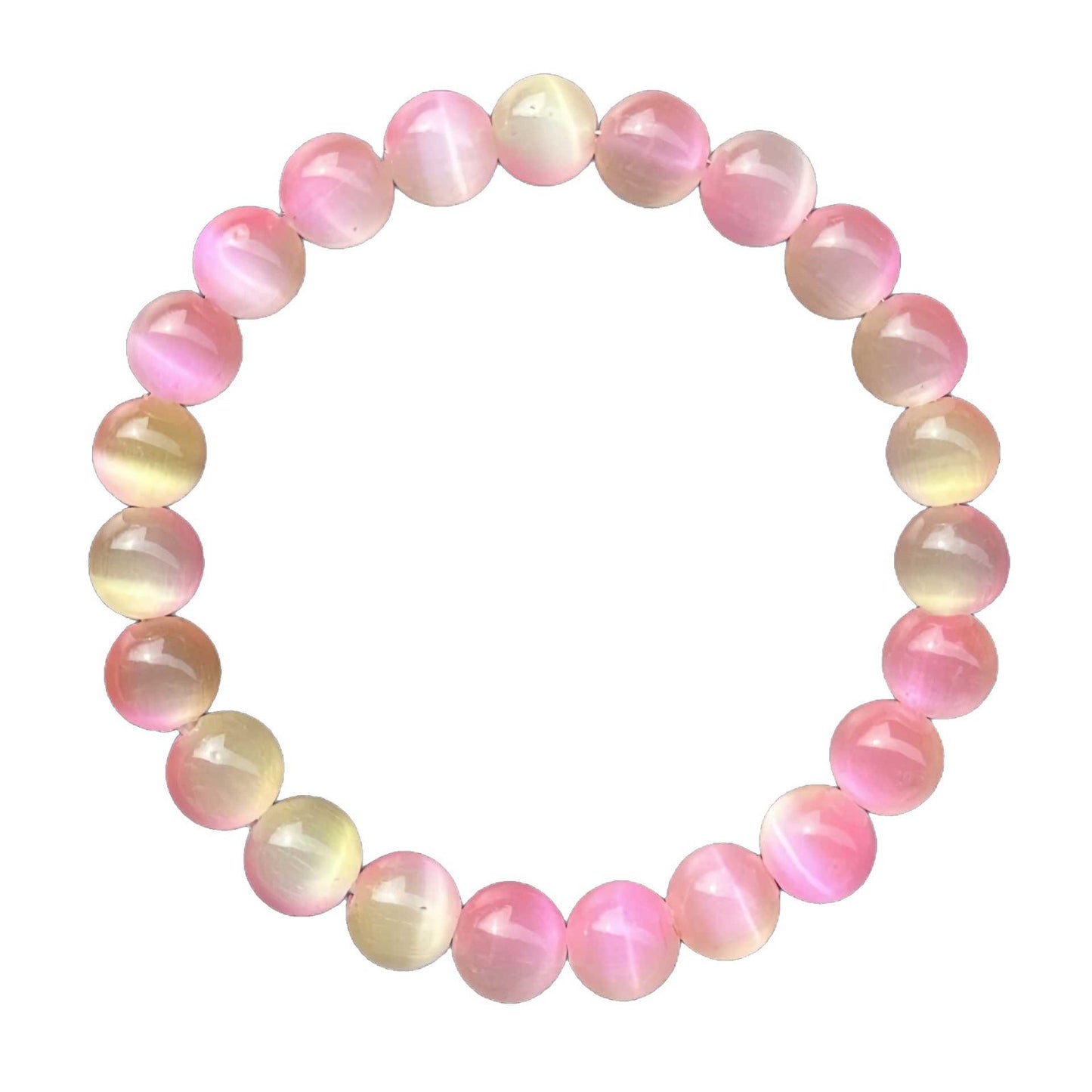Crystal Bracelet Pink Cat Eye Stone Bracelet Yellow Crystal Fashionable Crystal Jewelry Blue Dot Yellow Explosive Natural Stone