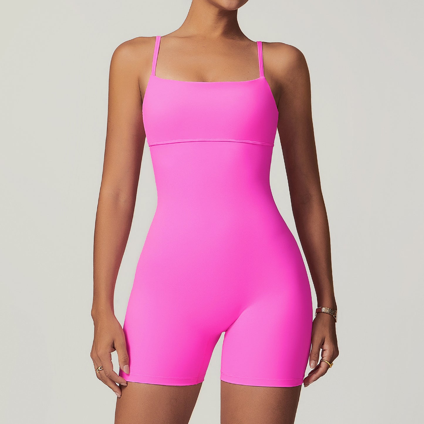 Women Jumpsuit Hip Lifting Tight Fitting One-piece Yoga Suit Quick Drying Sports Fitness Jumpsuit