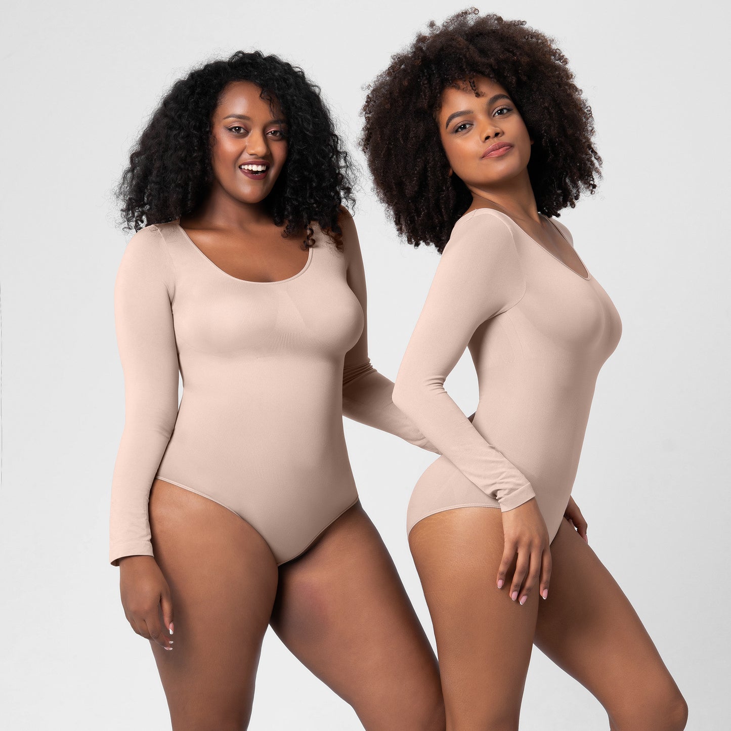 Plus Size Bodysuit Women Shapewear Long Sleeved Corset One-piece Underwear Seamless Bodysuit
