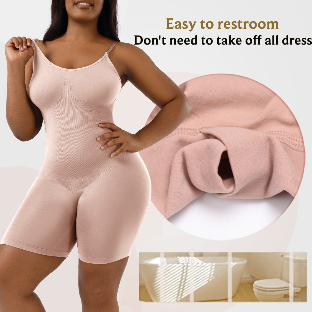 Plus Size Bodysuit Women Seamless One-piece Shapewear Bodysuit Adjustable Underwear Jumpsuit