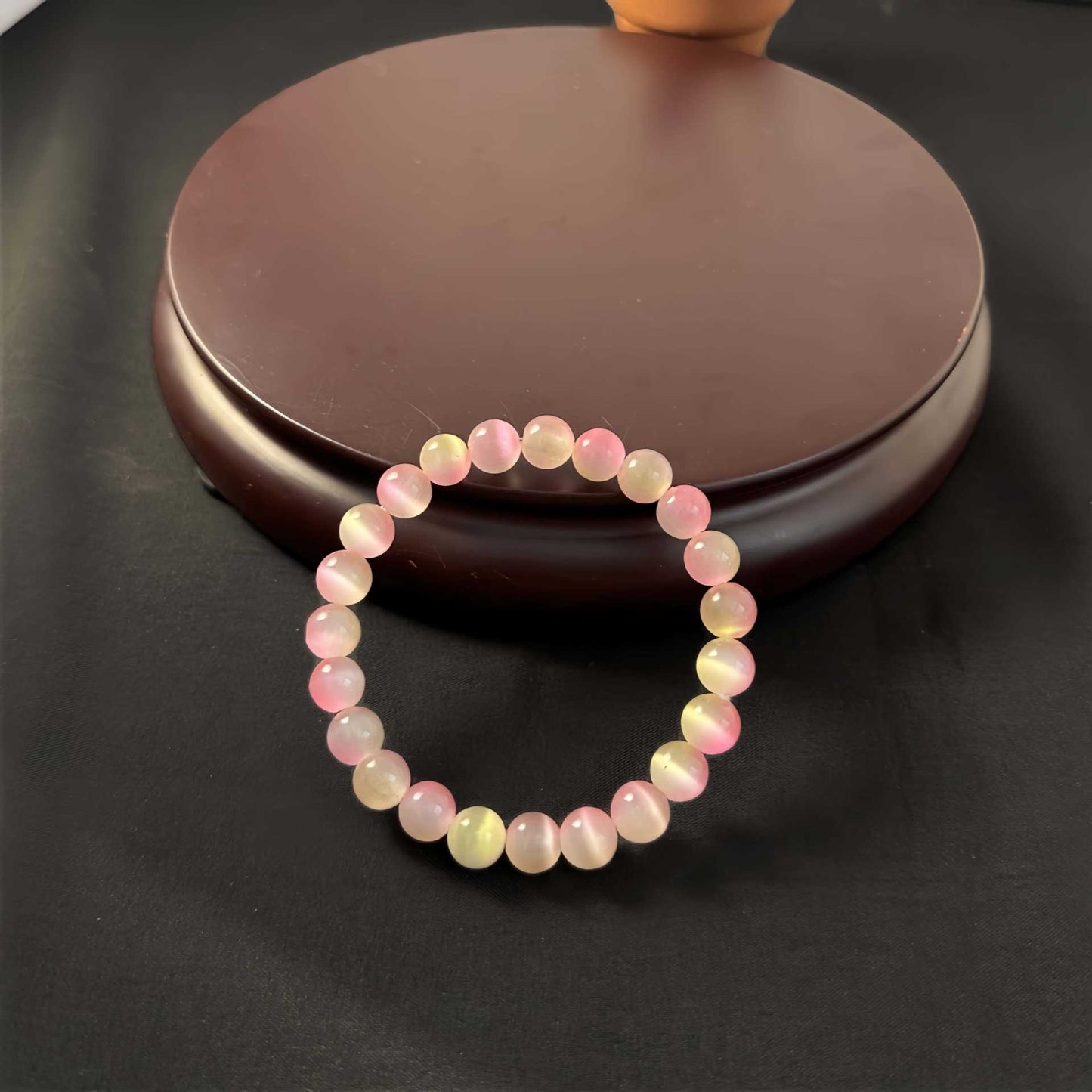 Crystal Bracelet Pink Cat Eye Stone Bracelet Yellow Crystal Fashionable Crystal Jewelry Blue Dot Yellow Explosive Natural Stone