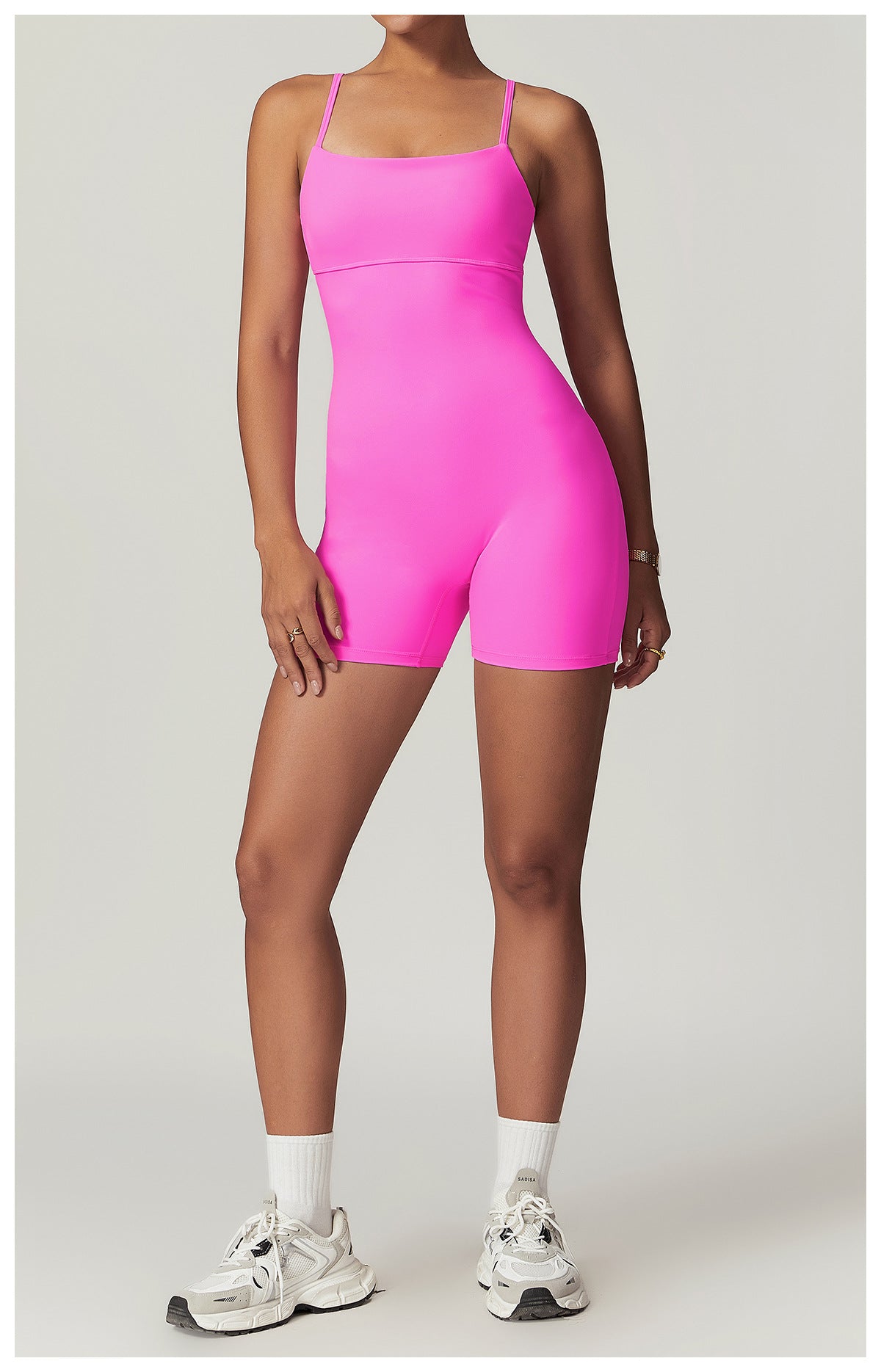 Women Jumpsuit Hip Lifting Tight Fitting One-piece Yoga Suit Quick Drying Sports Fitness Jumpsuit