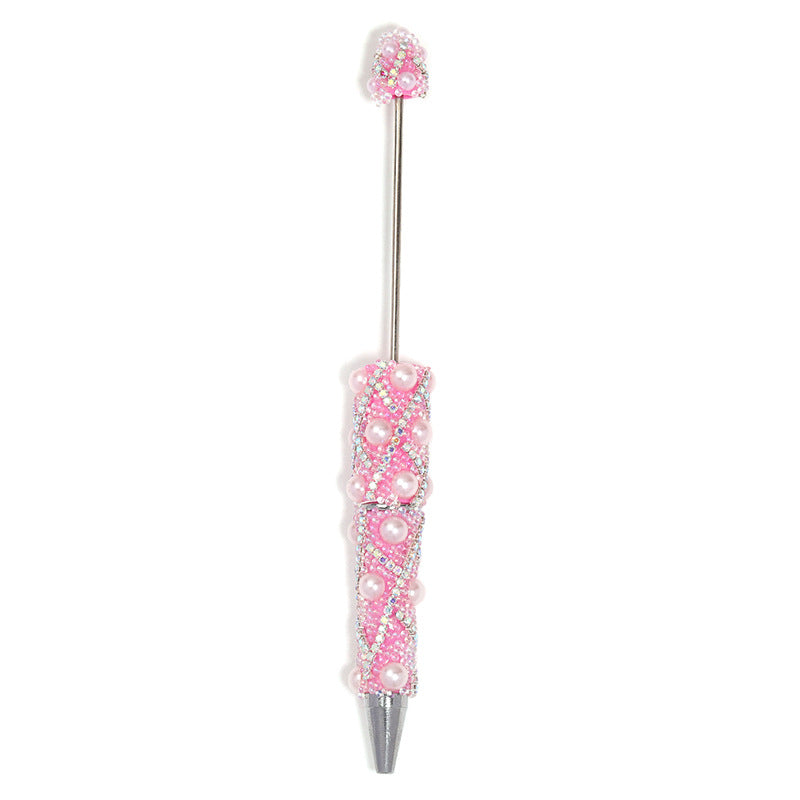 Bead Fine Sparkling Bubble Bead Pen Light Luxury Heavy Industry Bead Pen High Beauty Colorful Chain Cute Bead Pen
