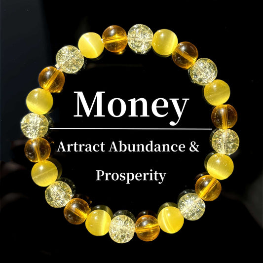 Crystal Bracelet Pink Cat Eye Stone Bracelet Yellow Crystal Fashionable Crystal Jewelry Blue Dot Yellow Explosive Natural Stone