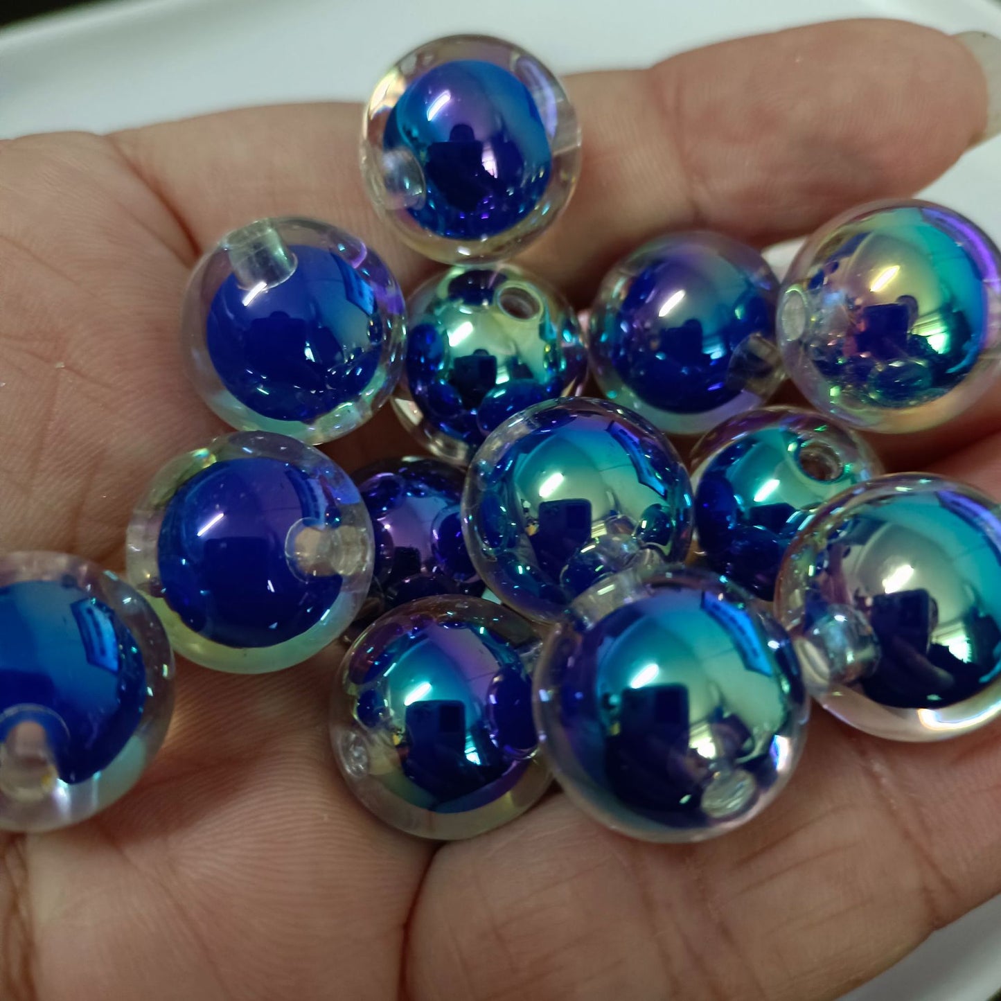 Bead UV Non Scratching Illusion Bead Mid Bead Handmade DIY Bead Loose Bead Pendant Hair Accessories Material Accessories