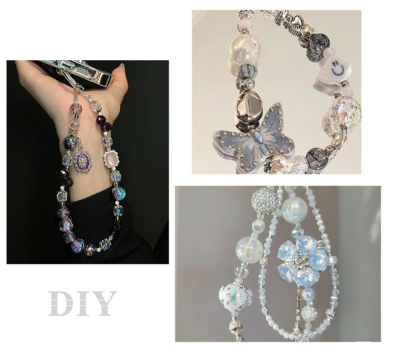 Bead Heavy Industry Strawberry Clay Water Diamond Ball Through Hole Bead DIY Bead Pen Phone Chain Jewelry Accessories Loose Beads