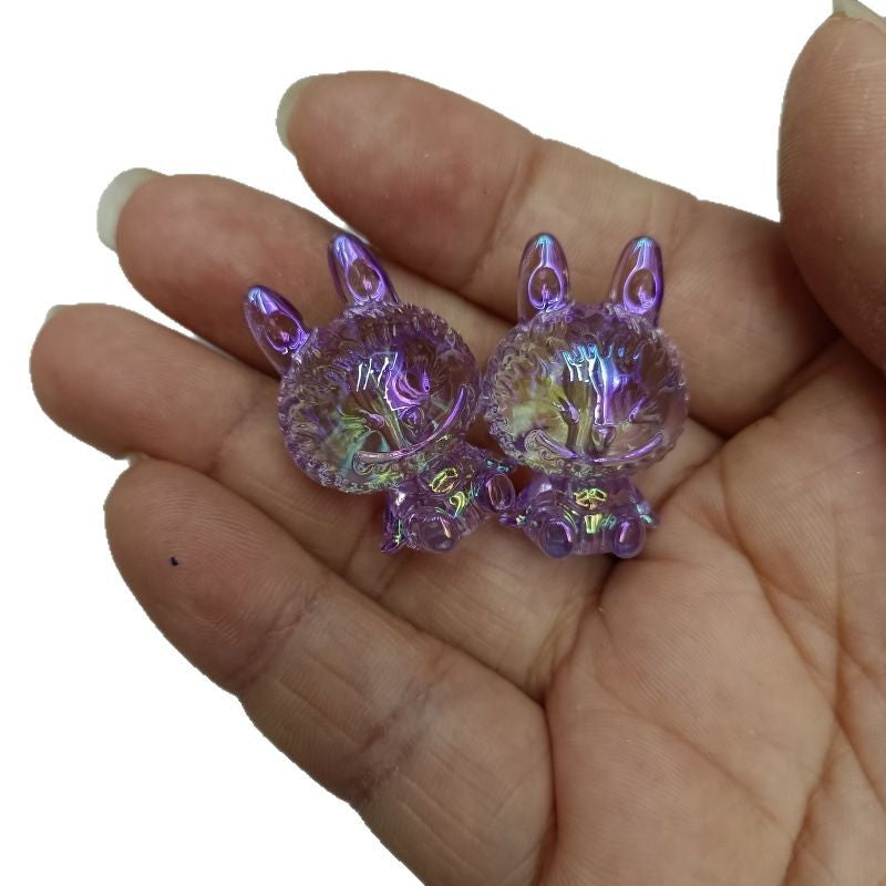 Labubu Cute Cartoon Transparent 3D Bead DIY Bead String Pen Phone Chain Jewelry Accessories