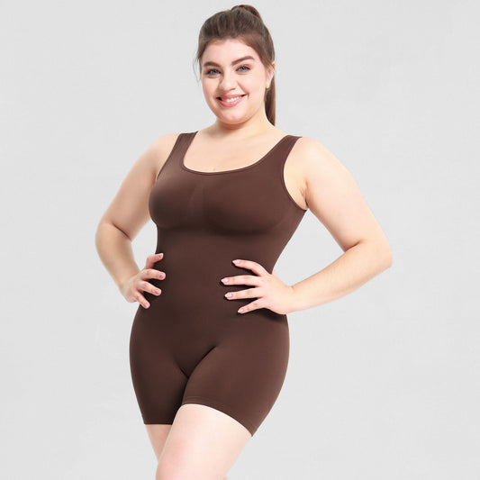 Bodysuit Women Tights Fitting One-piece Bodysuit Shapewear Body Hugging Vest Underwear