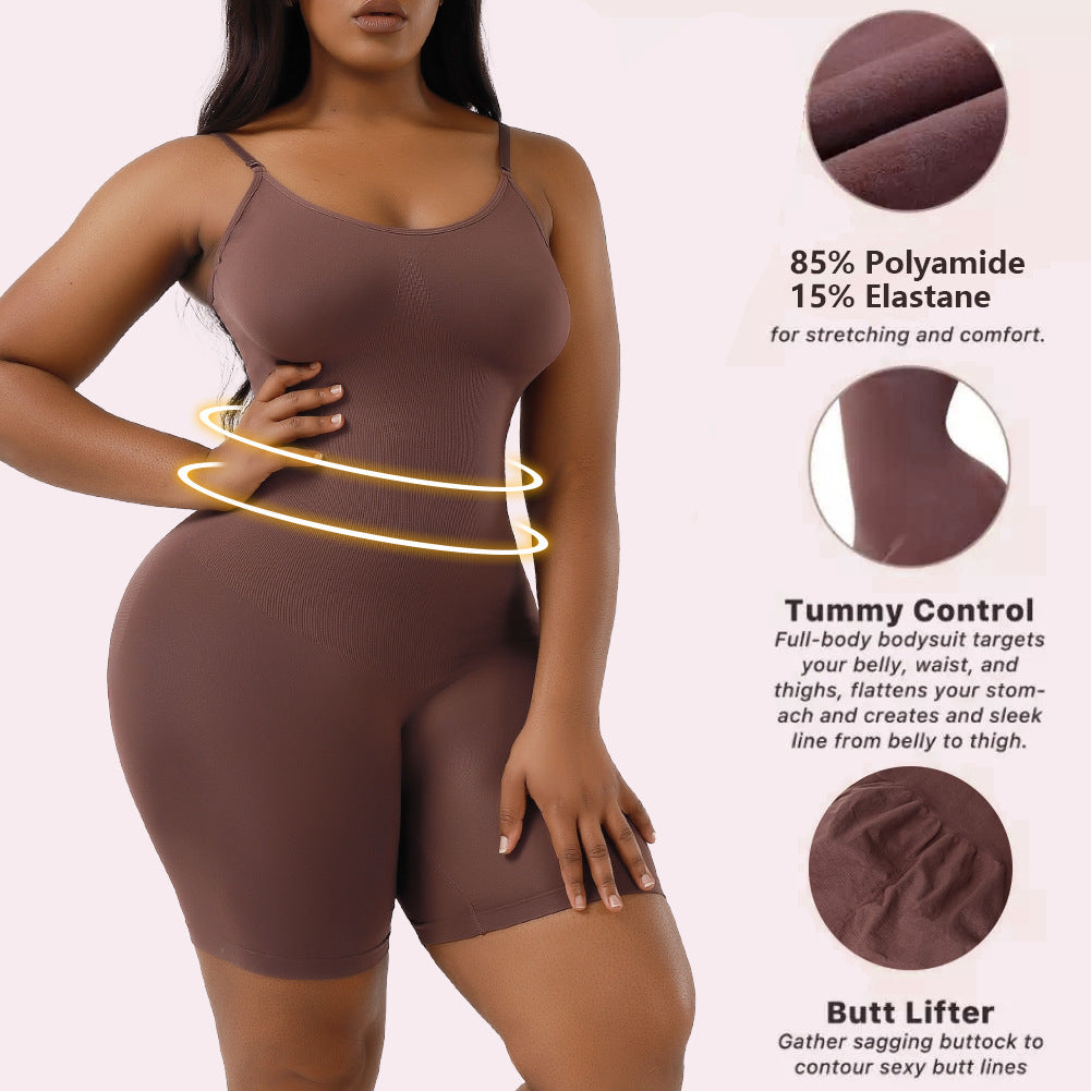 Plus Size Bodysuit Women Seamless One-piece Shapewear Bodysuit Adjustable Underwear Jumpsuit