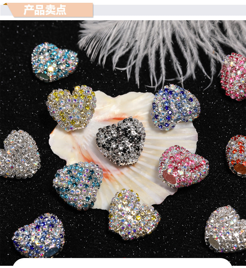 New Water Diamond Claw Chain Love Diamond Ball Straight hole Bead DIY Bead Pen Bracelet Accessories
