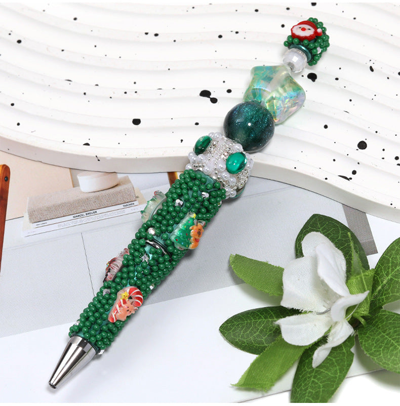 Beaded Rose Diamond Ball String Beads Light Luxury Creative Round Beads Handmade DIY Bead Pen Mobile Chain Loose Beads