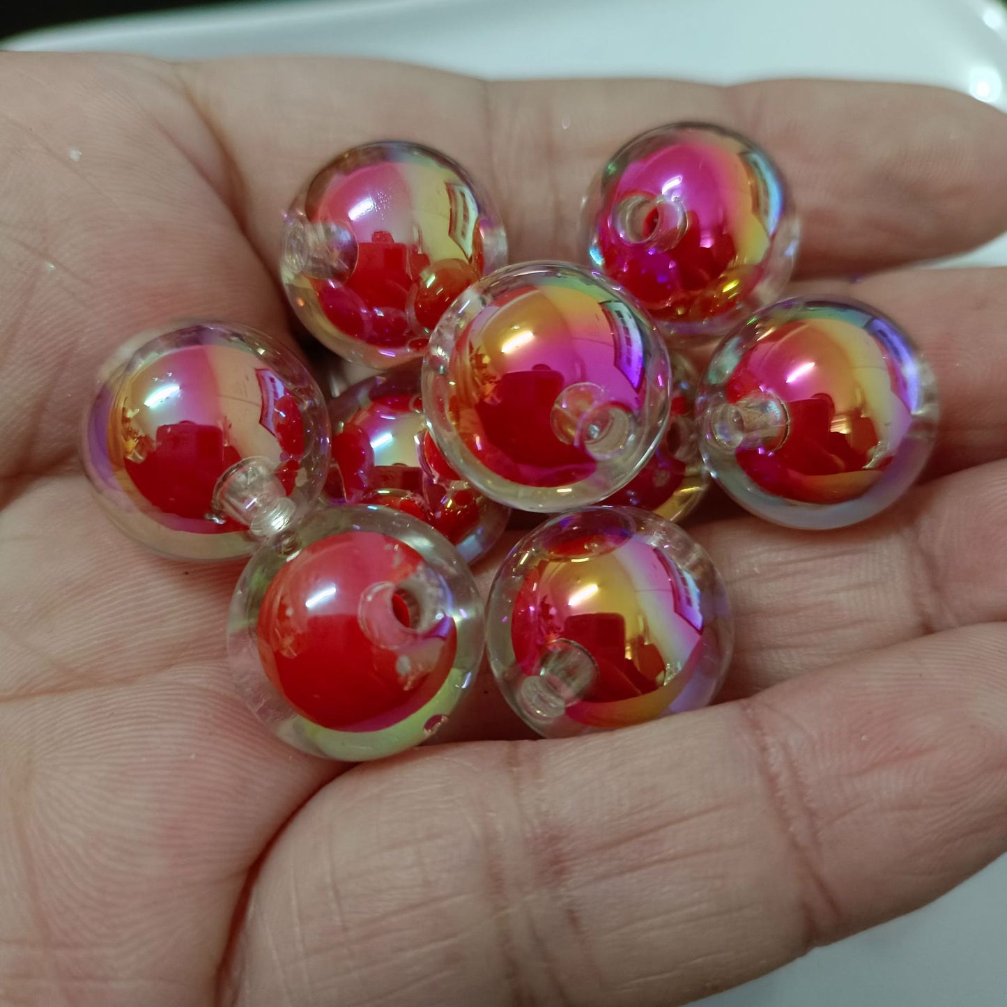 Bead UV Non Scratching Illusion Bead Mid Bead Handmade DIY Bead Loose Bead Pendant Hair Accessories Material Accessories