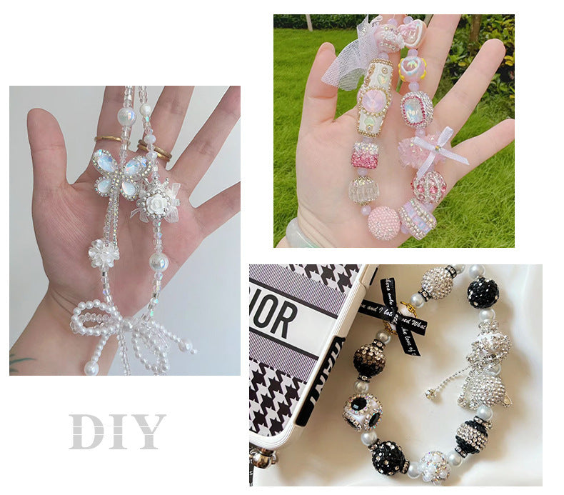 New Water Diamond Claw Chain Love Diamond Ball Straight hole Bead DIY Bead Pen Bracelet Accessories