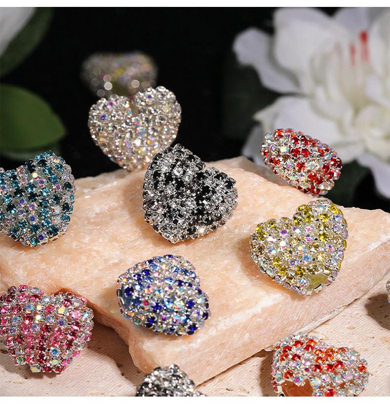 New Water Diamond Claw Chain Love Diamond Ball Straight hole Bead DIY Bead Pen Bracelet Accessories