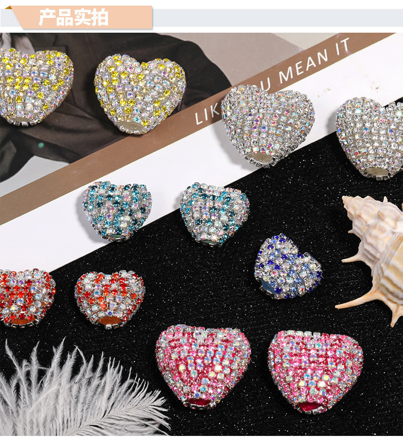 New Water Diamond Claw Chain Love Diamond Ball Straight hole Bead DIY Bead Pen Bracelet Accessories