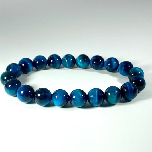 Crystal Bracelet Blue Tiger Eye Stone Bracelet