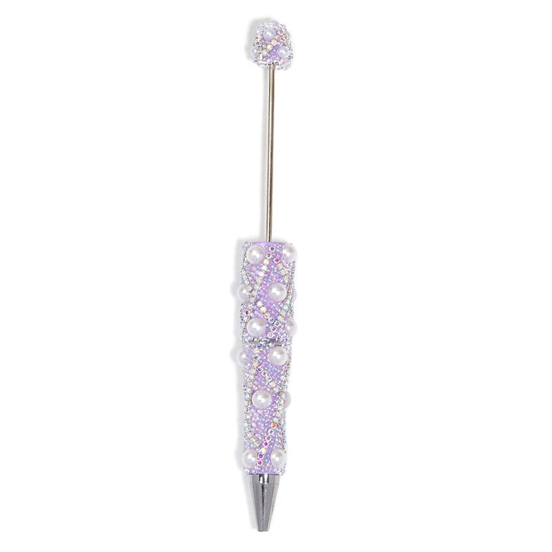 Bead Fine Sparkling Bubble Bead Pen Light Luxury Heavy Industry Bead Pen High Beauty Colorful Chain Cute Bead Pen